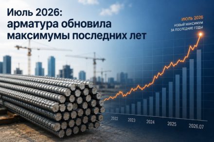 Июль 2026: арматура обновила максимумы последних лет