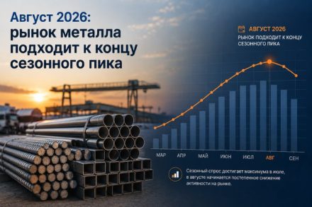 Август 2026: рынок металла подходит к концу сезонного пика